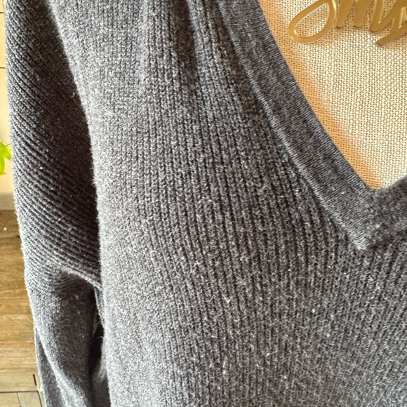 CAbi Charcoal Snuggle Pullover Ribbed Sweater- Medium - Picture 3 of 9